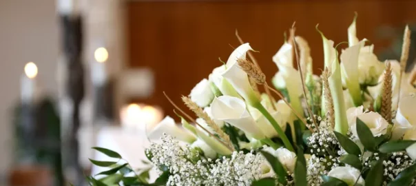blommor för städ av dödsboet